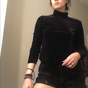 Black Velvet Turtleneck